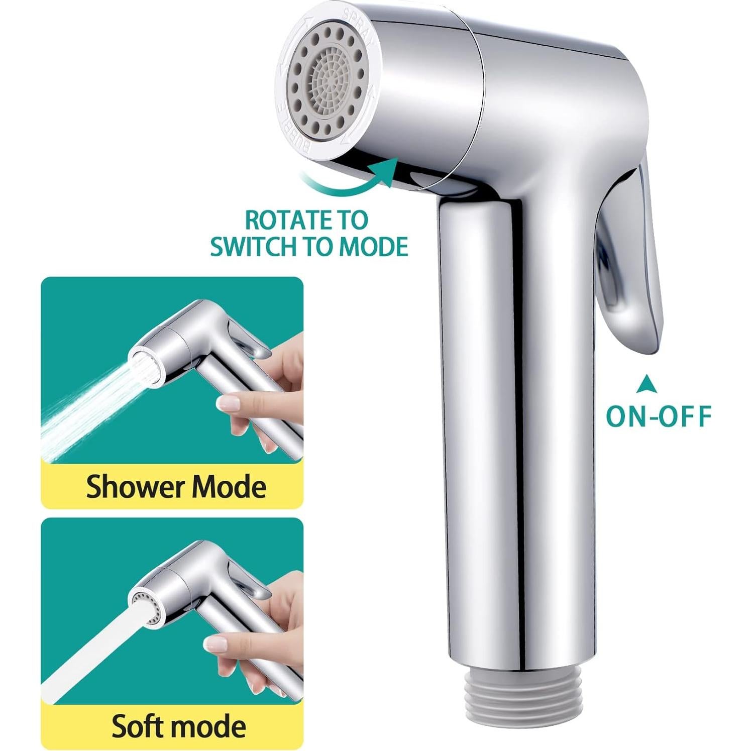 Rociador de Bidet de Mano Bafeel H1 Cromo Portátil