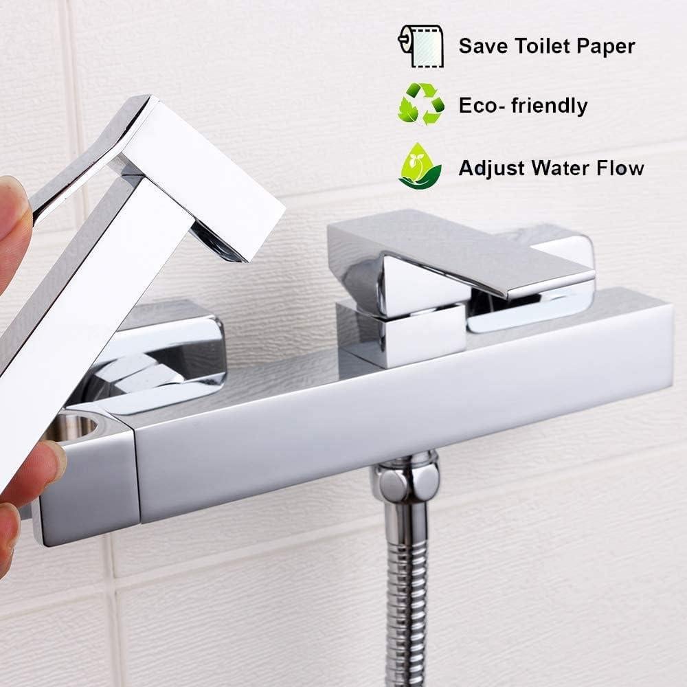 Pulverizador de Bidet AZOS de Latón con Agua Caliente y Fría