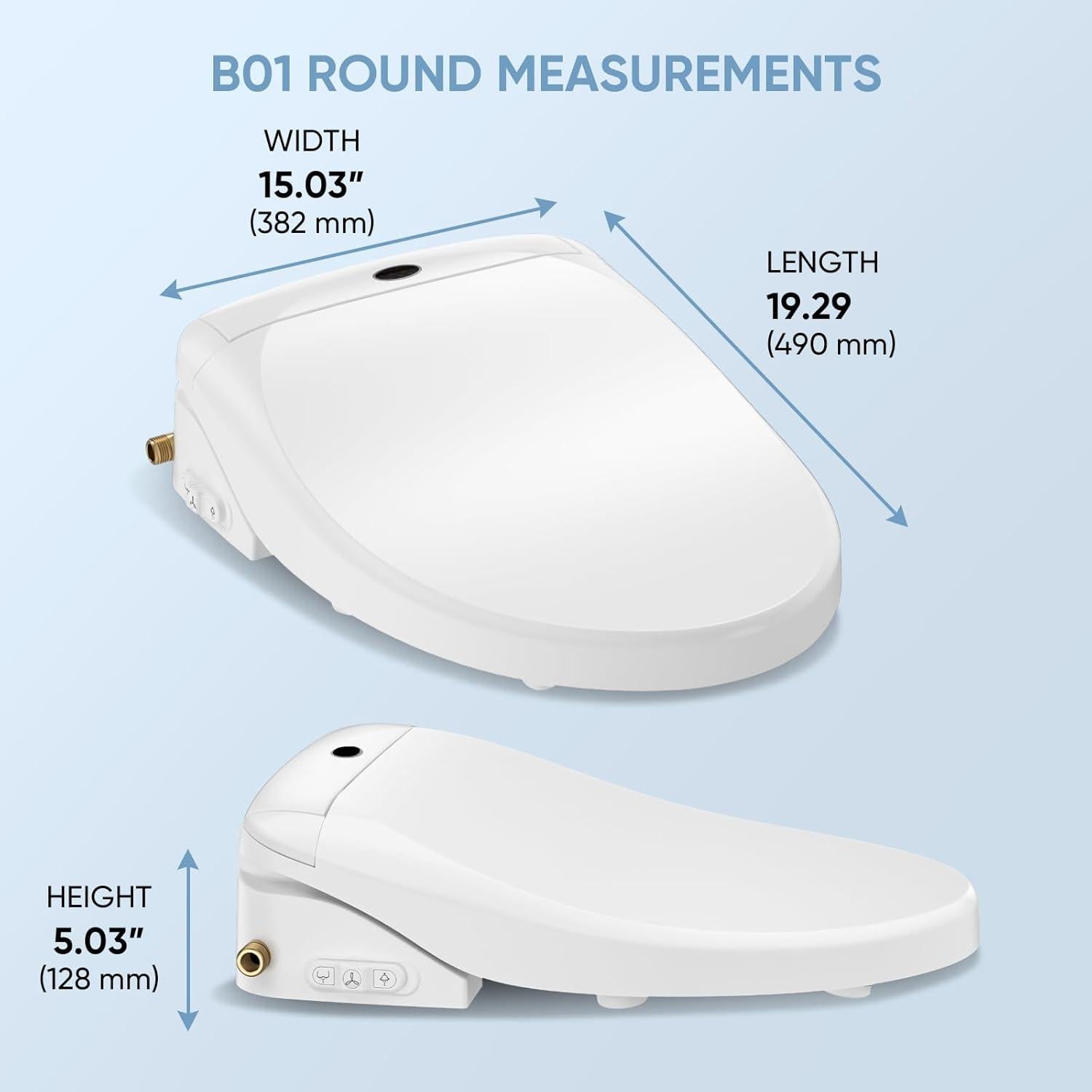Asiento de Inodoro Bidet Inteligente LEIVI B01 con Control Remoto
