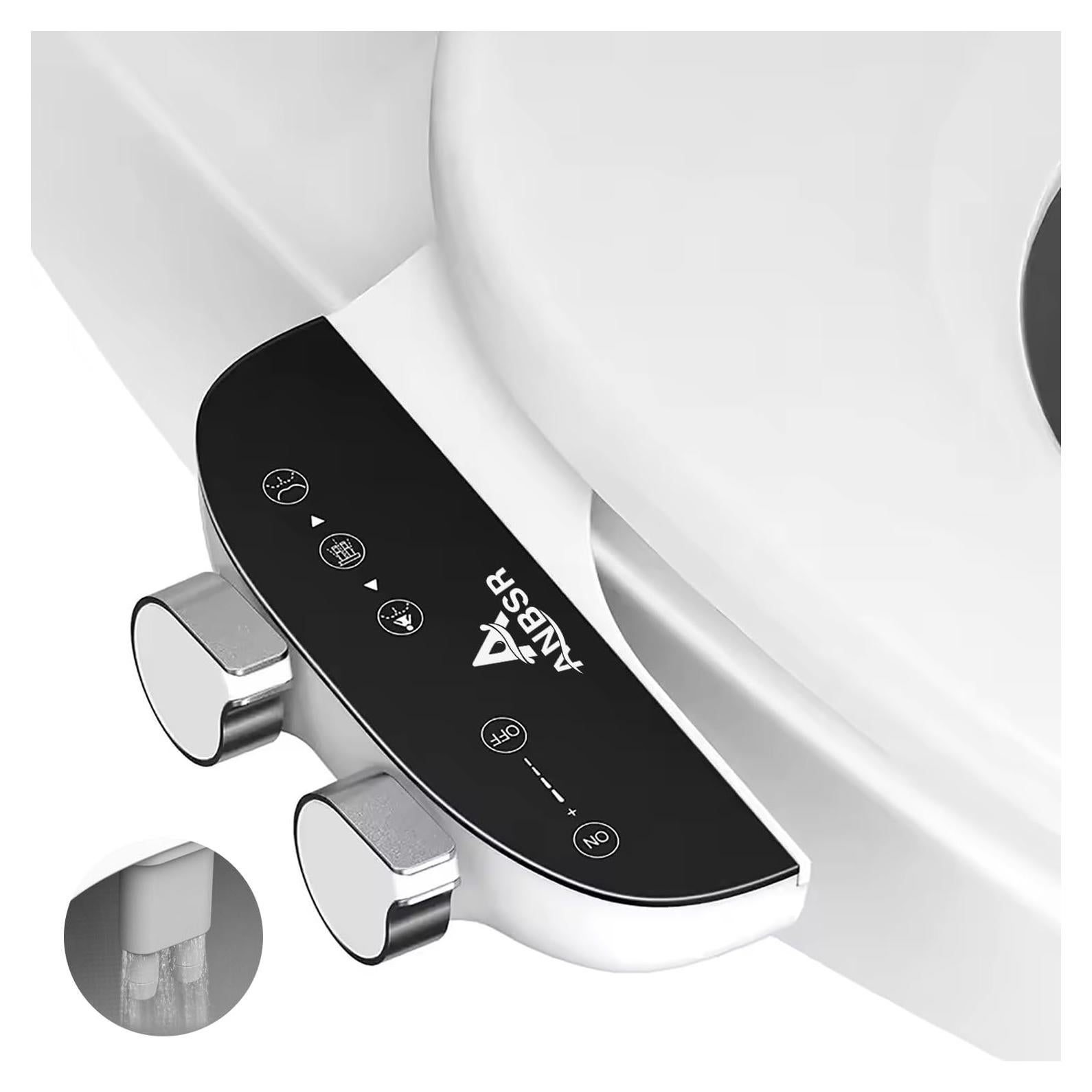 Bidet Autolimpiante ANBSR para Inodoro Ultra Delgado Negro