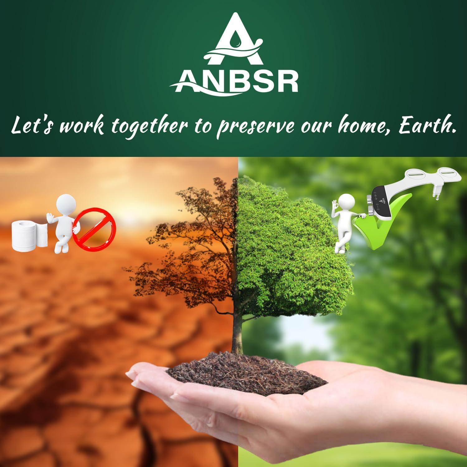 Bidet Autolimpiante ANBSR para Inodoro Ultra Delgado Negro