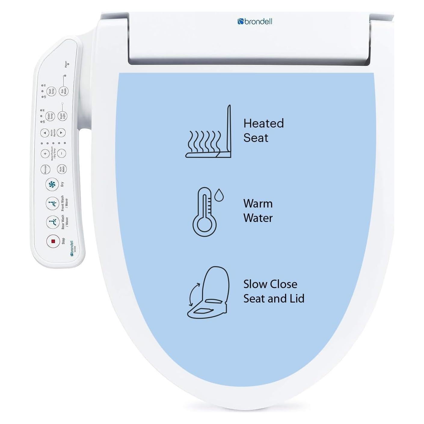 Asiento de Inodoro Bidet Eléctrico Brondell SE400 Alargado
