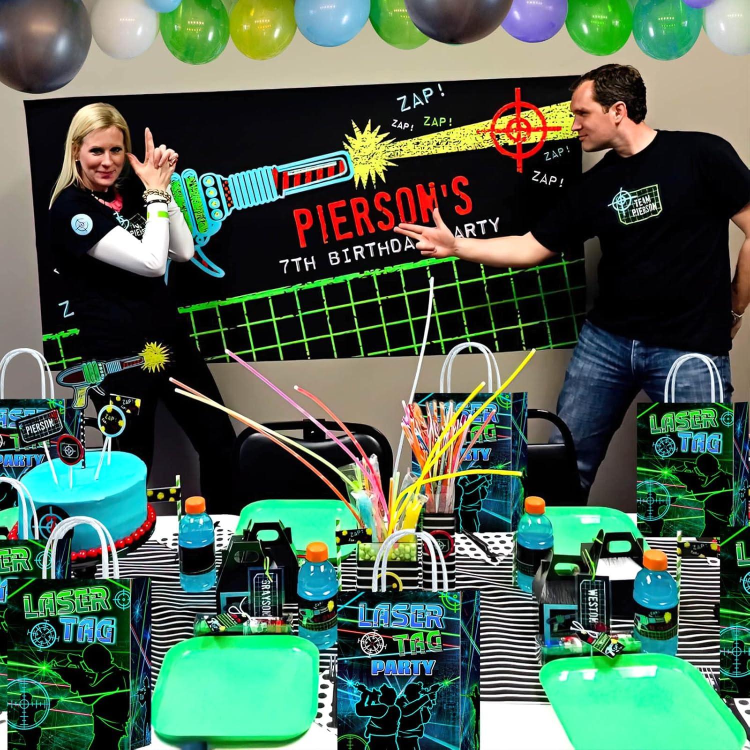 Bolsas de Regalo Tyndallrays 16 Piezas Laser Tag 21x15x8 cm