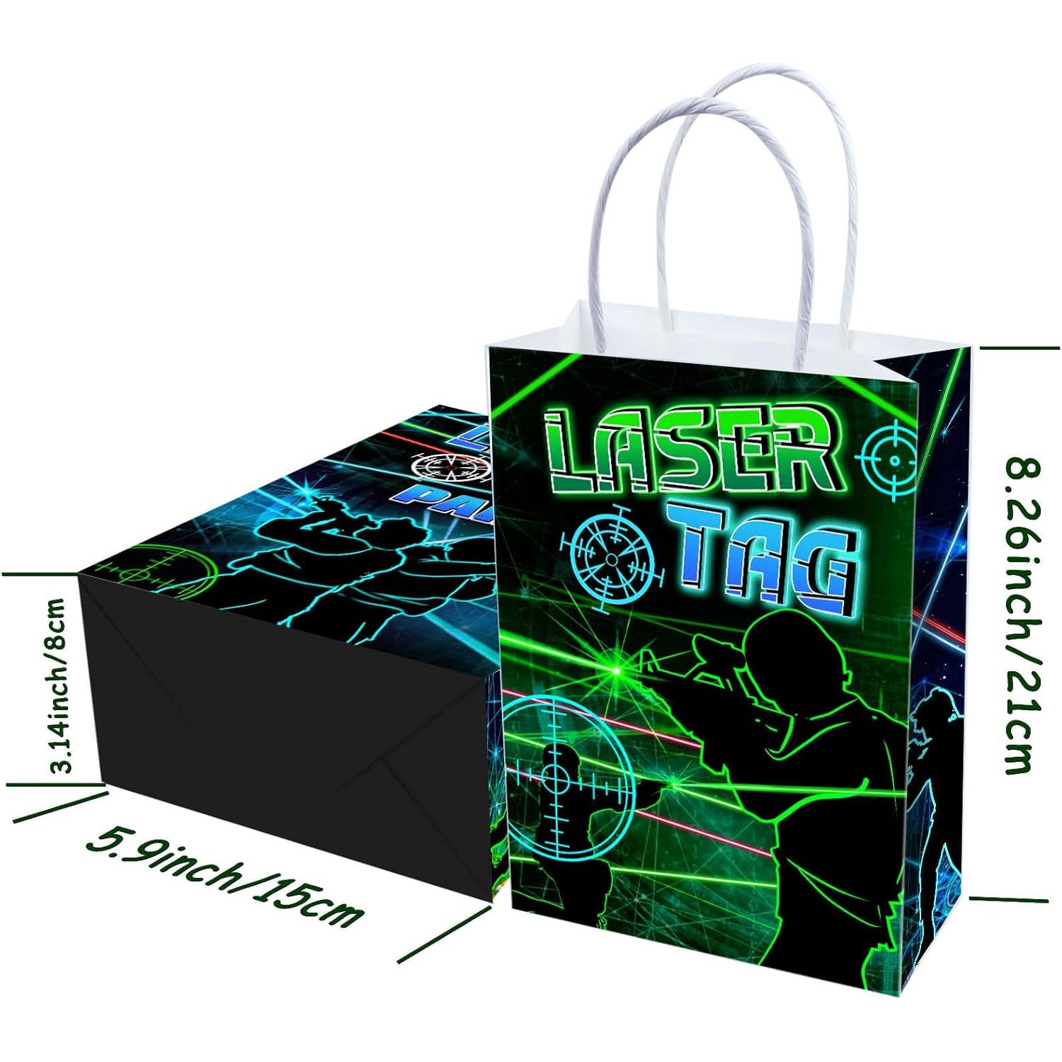 Bolsas de Regalo Tyndallrays 16 Piezas Laser Tag 21x15x8 cm