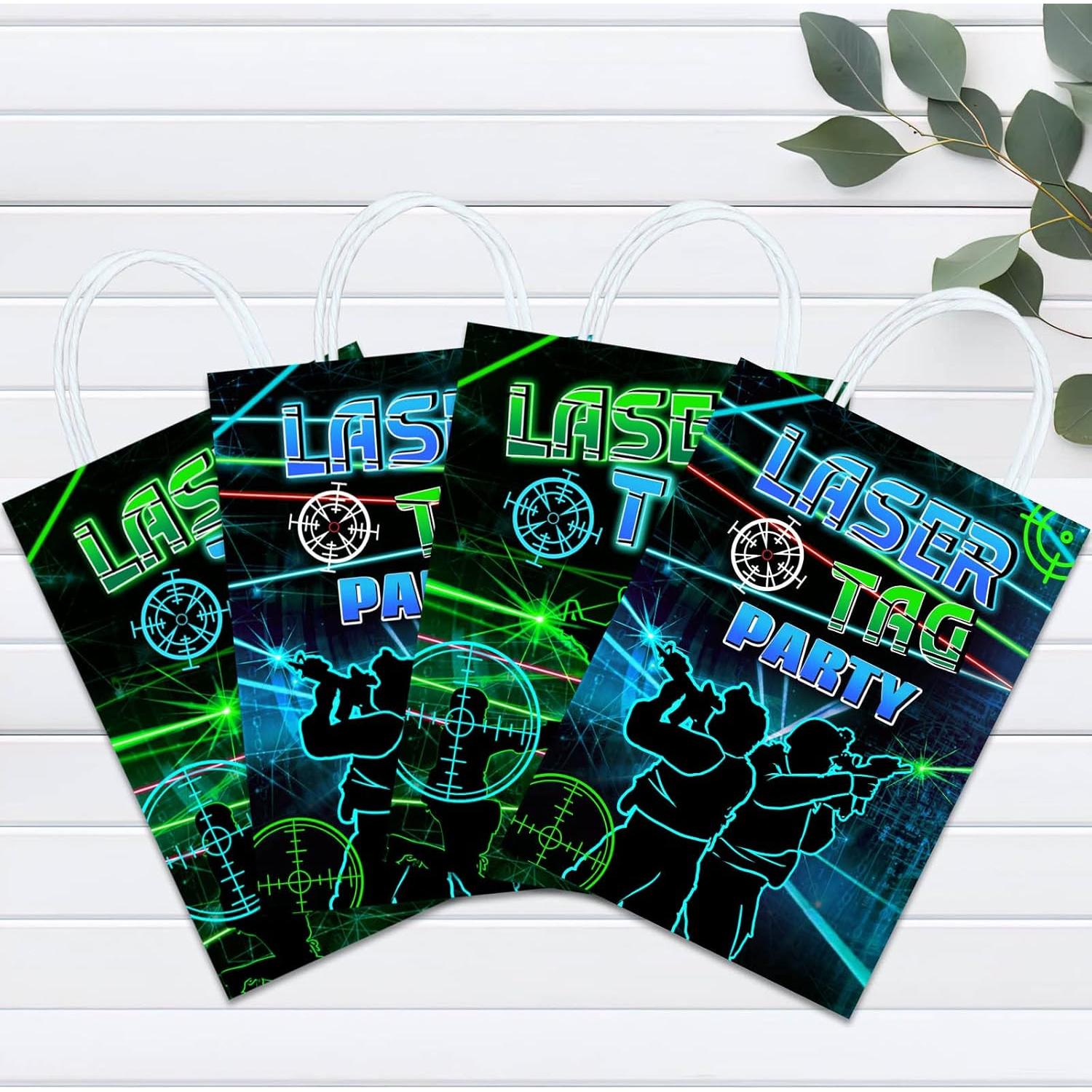 Bolsas de Regalo Tyndallrays 16 Piezas Laser Tag 21x15x8 cm