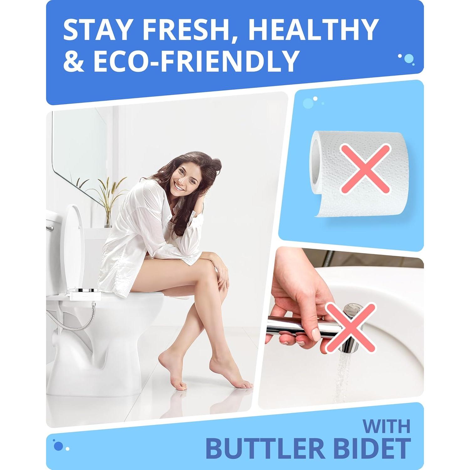 Accesorio de Bidet Clear Rear - Doble Boquilla Autolimpiante