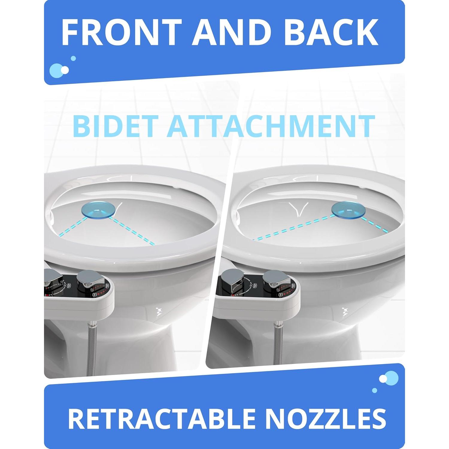 Accesorio de Bidet Clear Rear - Doble Boquilla Autolimpiante