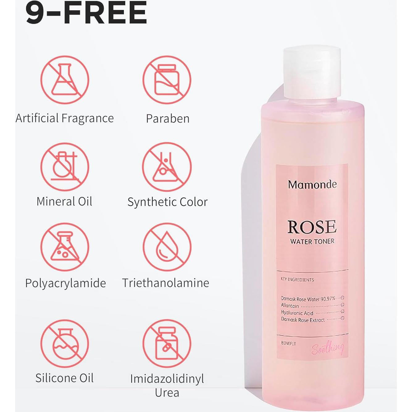 Tónico Vegano Mamonde Agua de Rosa 250ml Hidratante