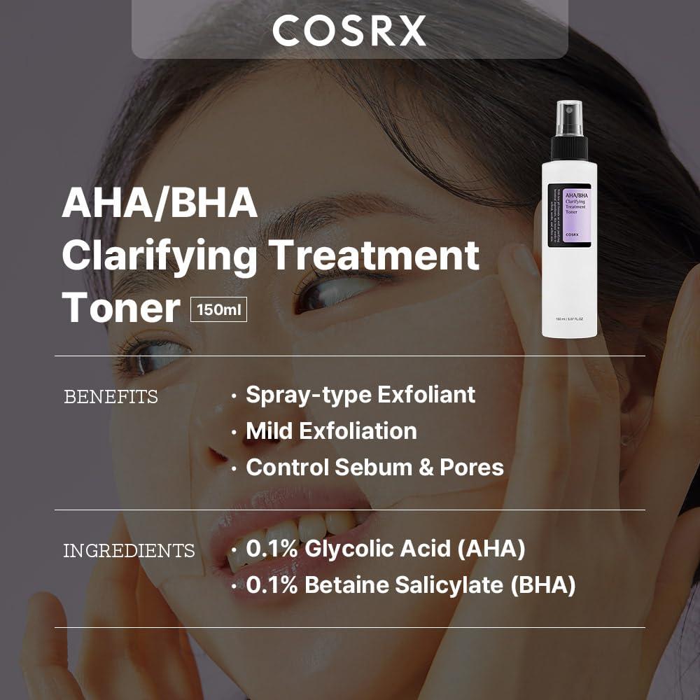 COSRX Toner Exfoliante AHA/BHA 150ml Cuidado Facial Coreano
