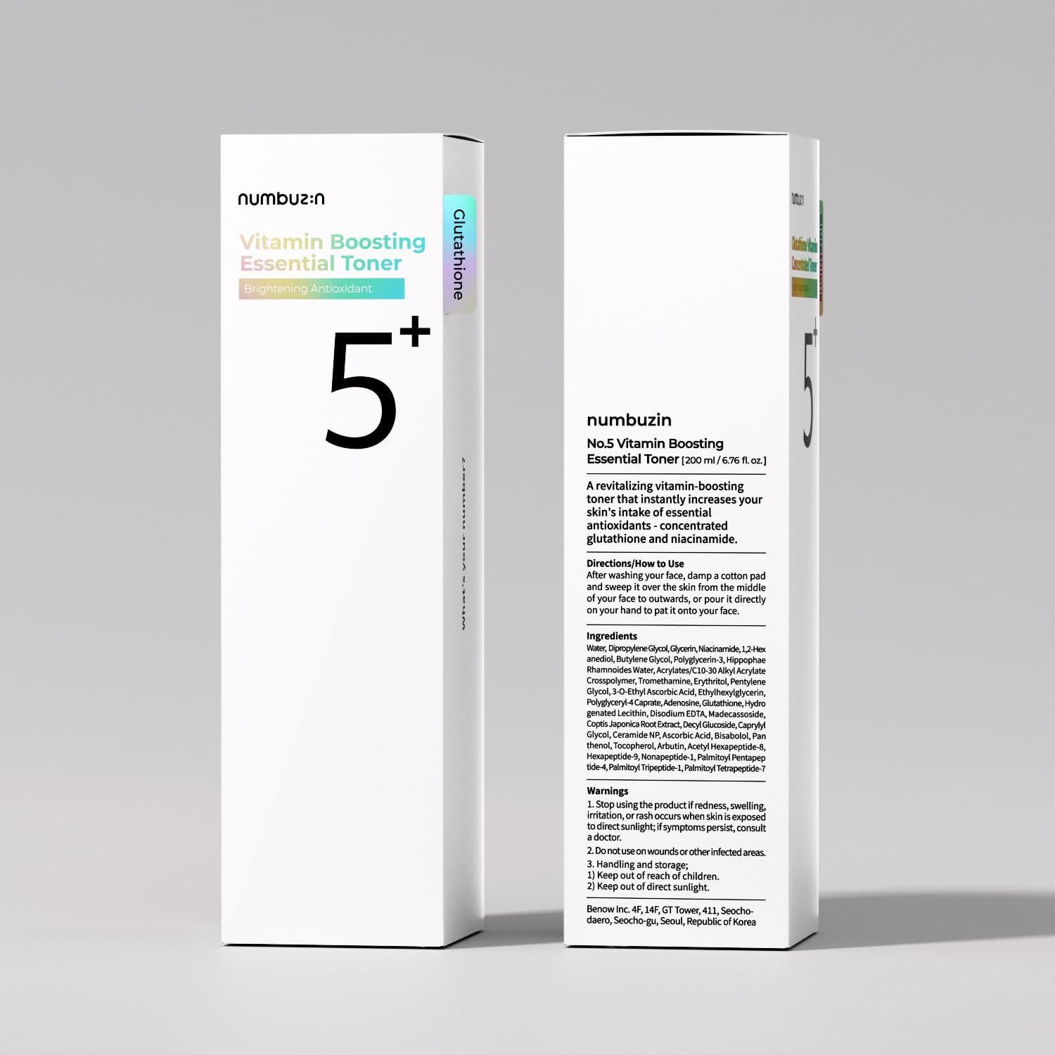 Tónico Esencial Numbuzin No.5 200ml - Mejora Tono Piel