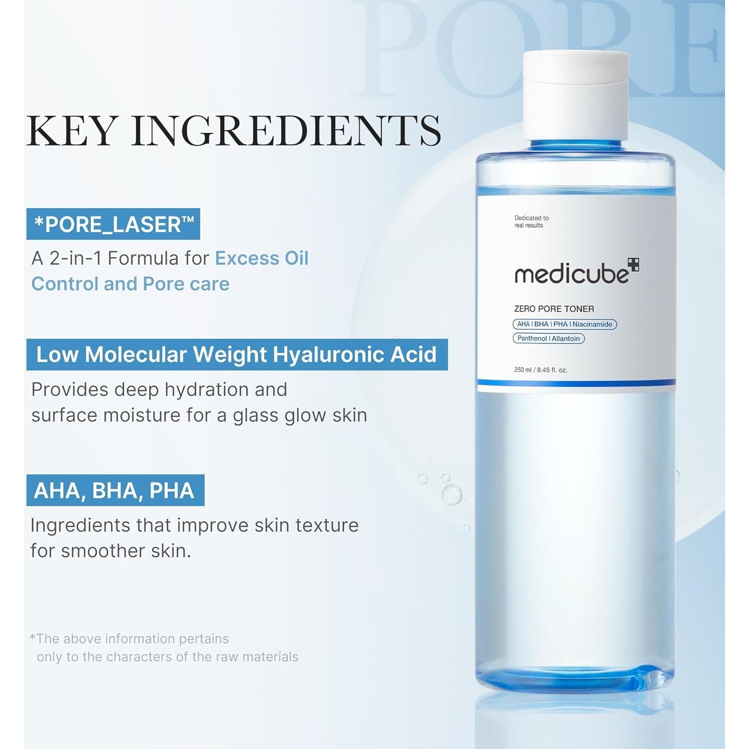 Tónico Exfoliante Hidratante Medicube Zero Pore 250 ml