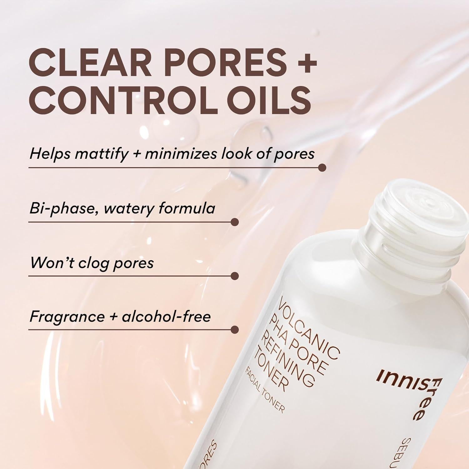 Tonificador Refinador de Poros Innisfree 191g PHA Ácido Salicílico