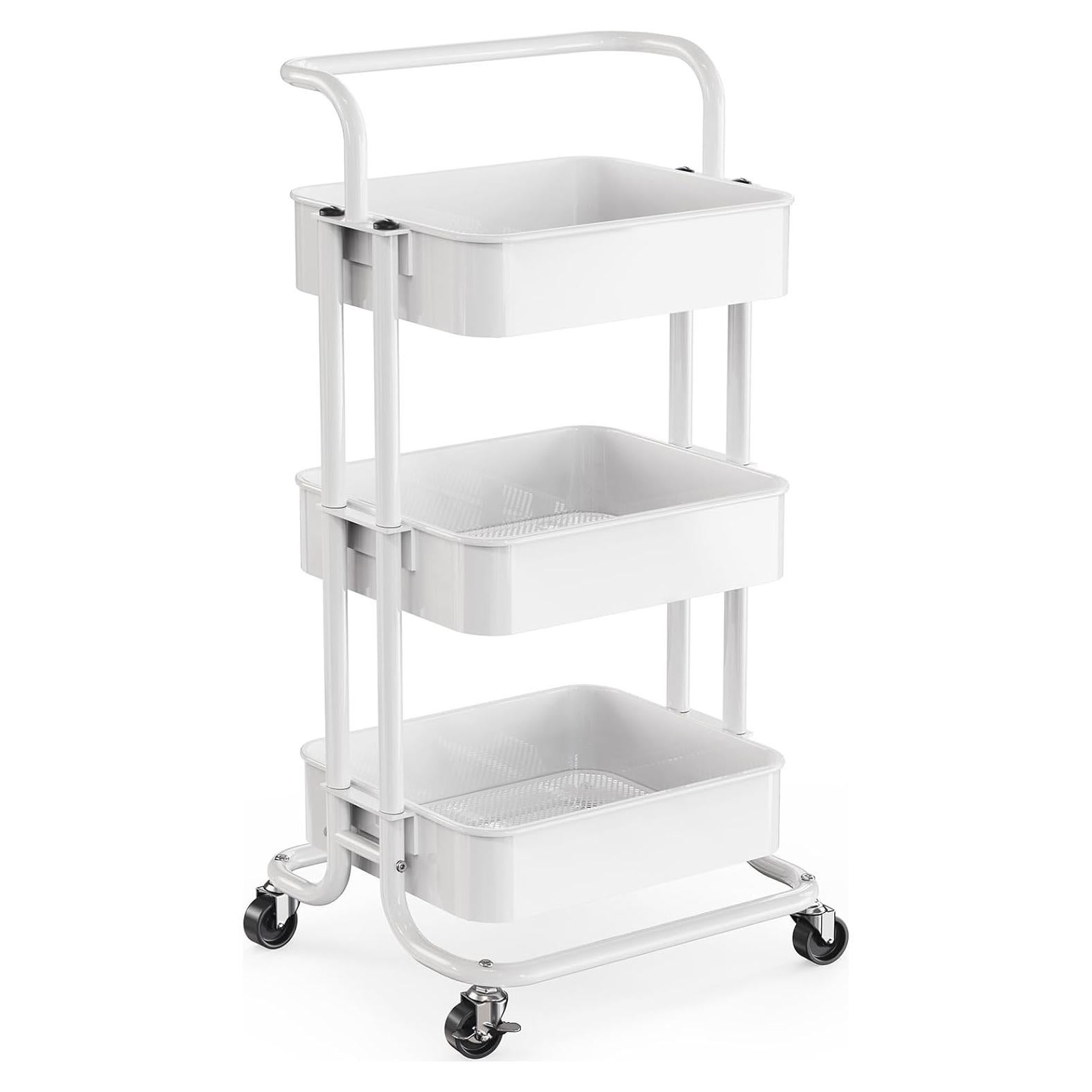 Carro de Utilidad Rodante Pipishell 3 Niveles Blanco