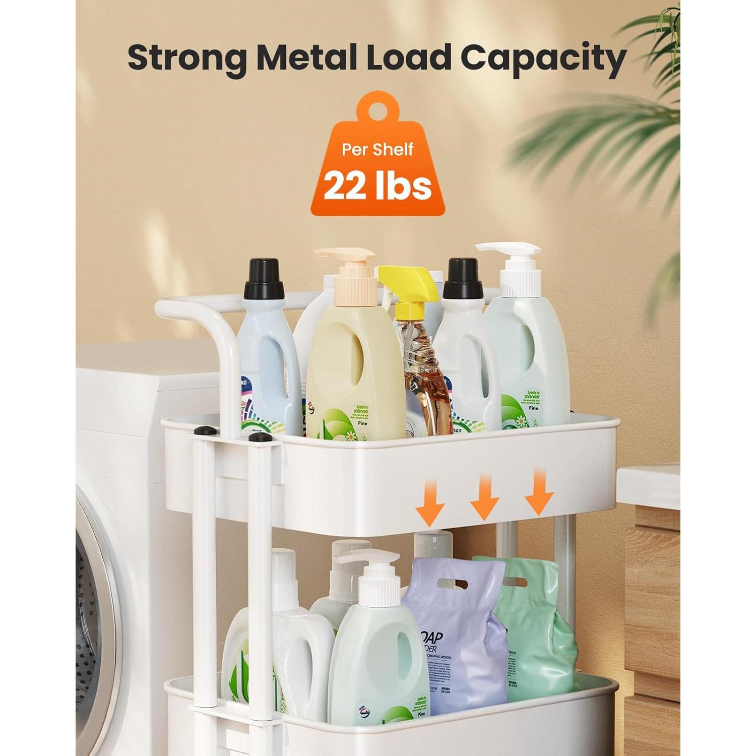 Carro de Utilidad Rodante Pipishell 3 Niveles Blanco