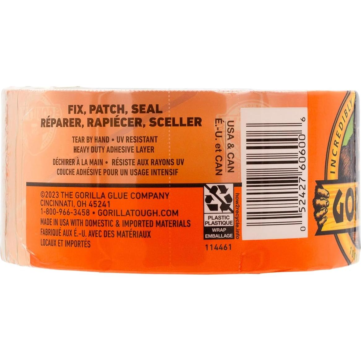 Cinta Ducto Transparente Gorilla 4,78 cm x 16,46 m Resistente