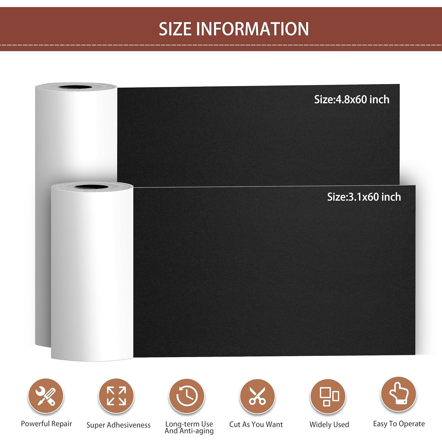 Cinta de Reparación de Cuero Besezx 7,87x152,4 cm Negra