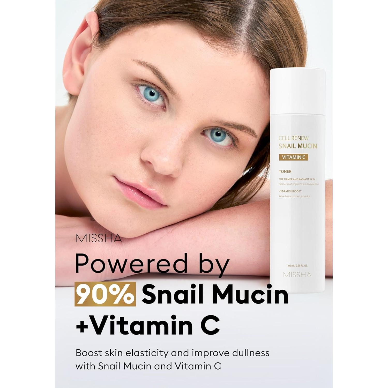 Tónico Facial Coreano MISSHA Mucina de Caracol 150ml