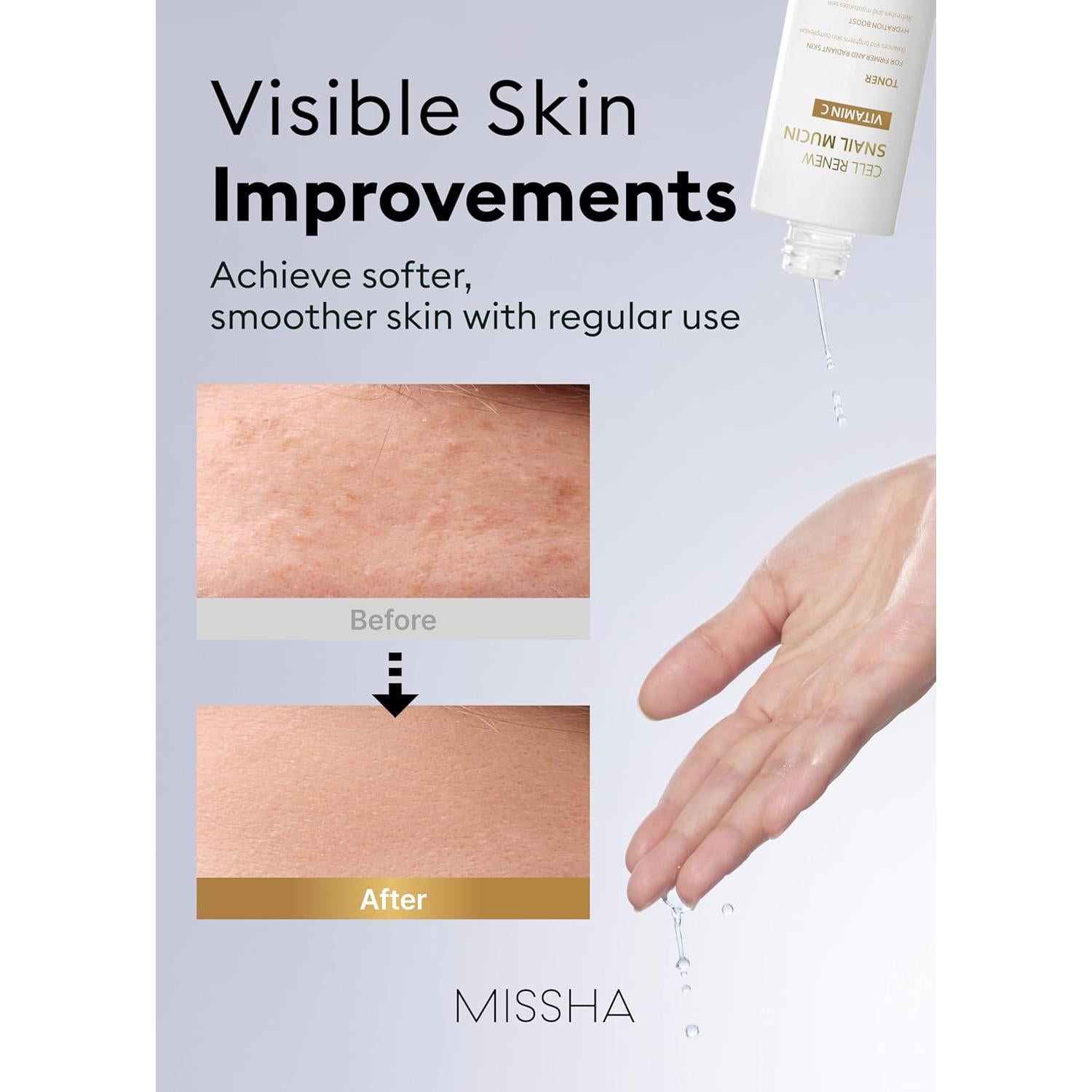 Tónico Facial Coreano MISSHA Mucina de Caracol 150ml