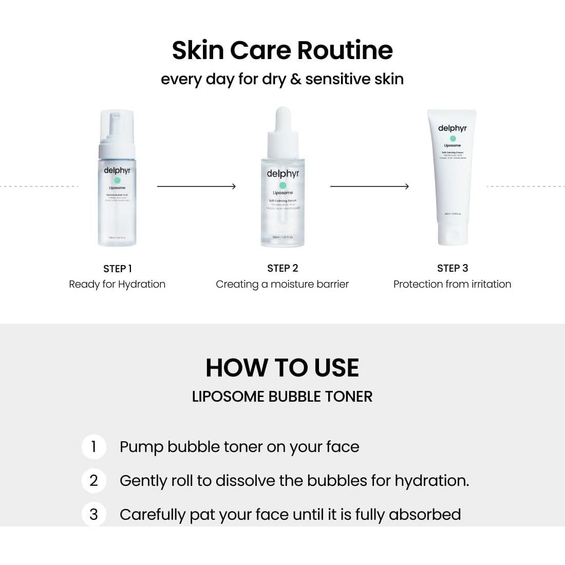 Tónico Espumoso Hidratante Liposómico Delphyr 150ml