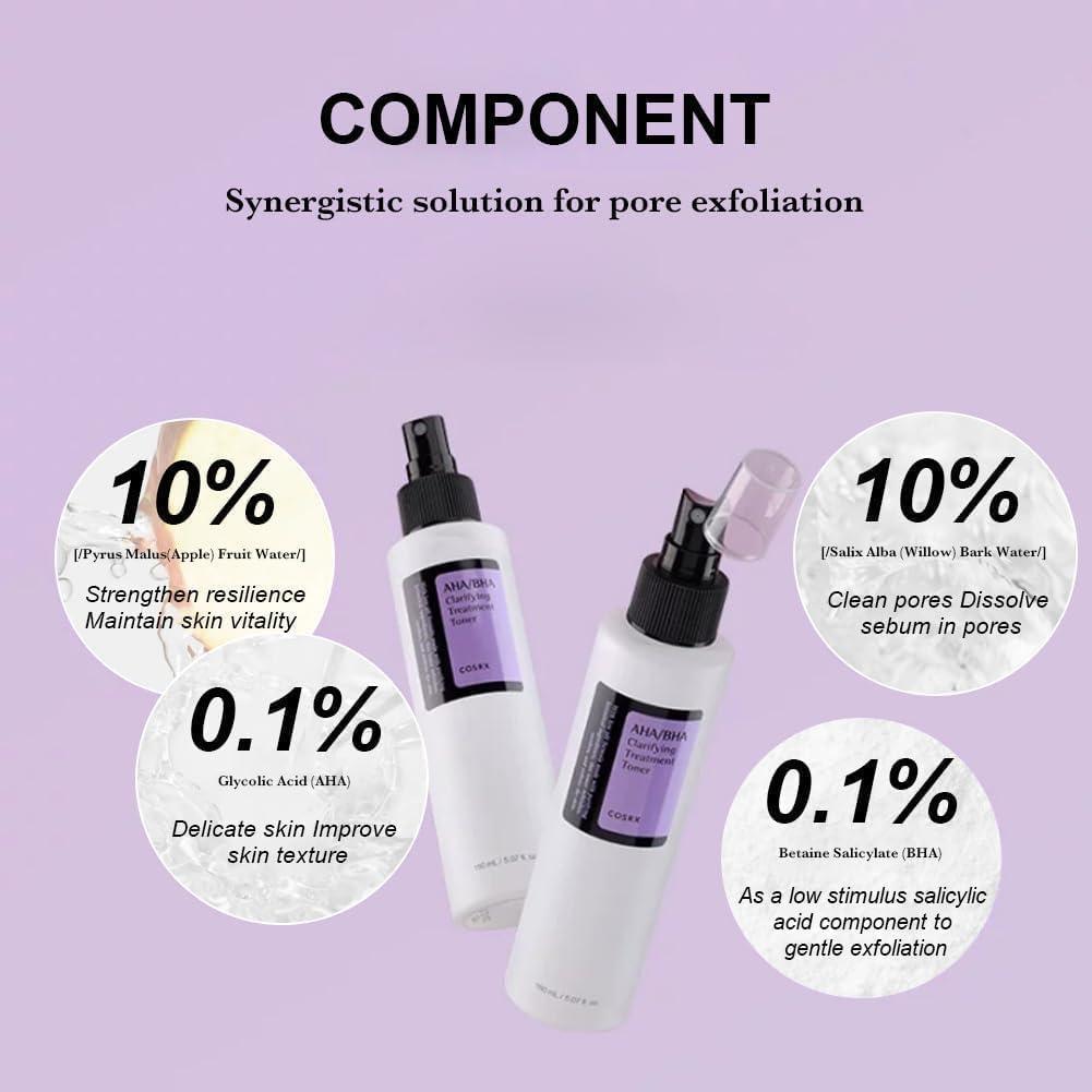 Tónico Exfoliante AHA/BHA COSMOO 150ml para Todo Tipo de Piel