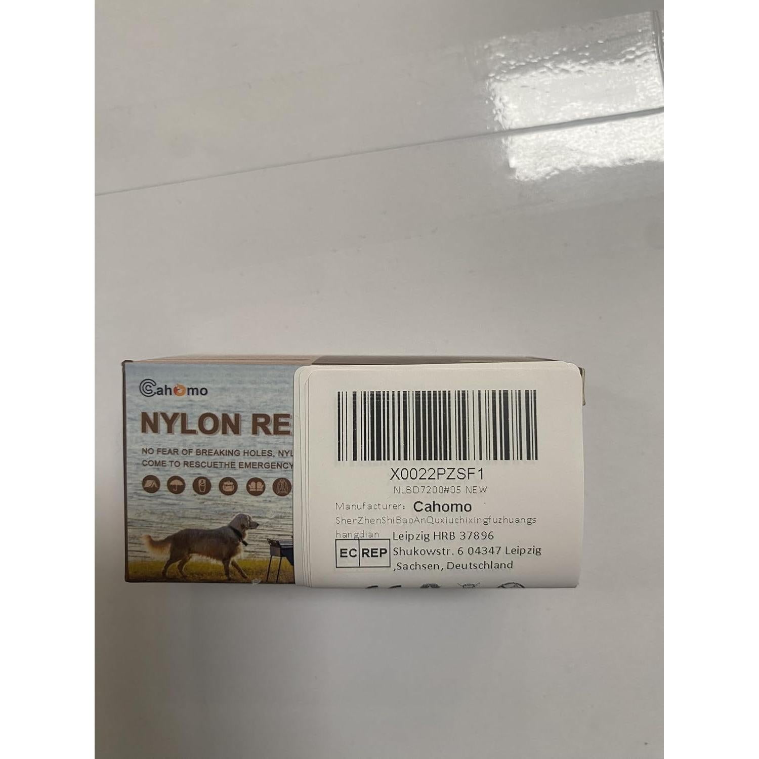 Parche de reparación autoadhesivo nylon Cahomo 7,62x200 cm Negro