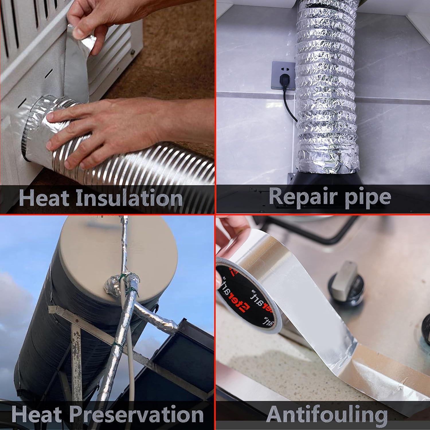 Cinta de Ducto de Aluminio Eterart 5 cm x 18.3 m Alta Temperatura