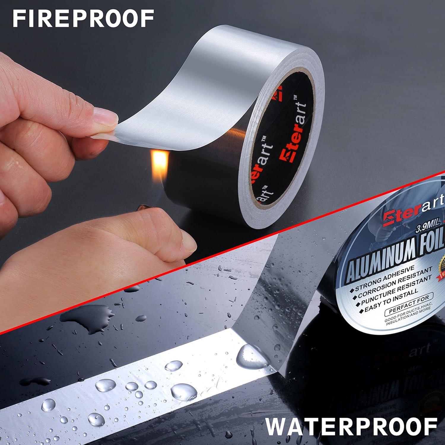 Cinta de Ducto de Aluminio Eterart 5 cm x 18.3 m Alta Temperatura