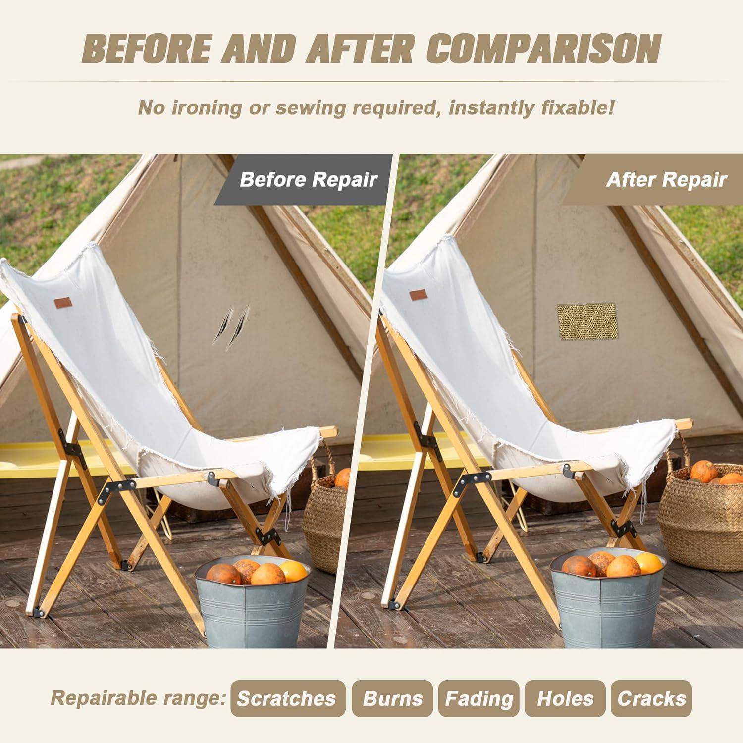 Parches de Reparación de Lona OAZ 10,16 x 200,66 cm Negro