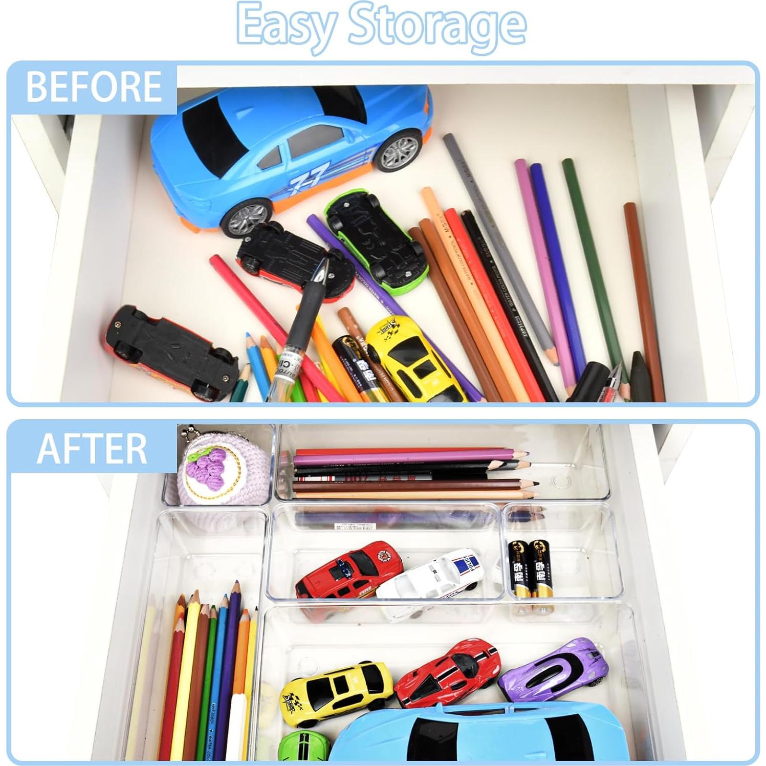 Juego de Organizadores de Cajones Manalete 15 Piezas Transparente