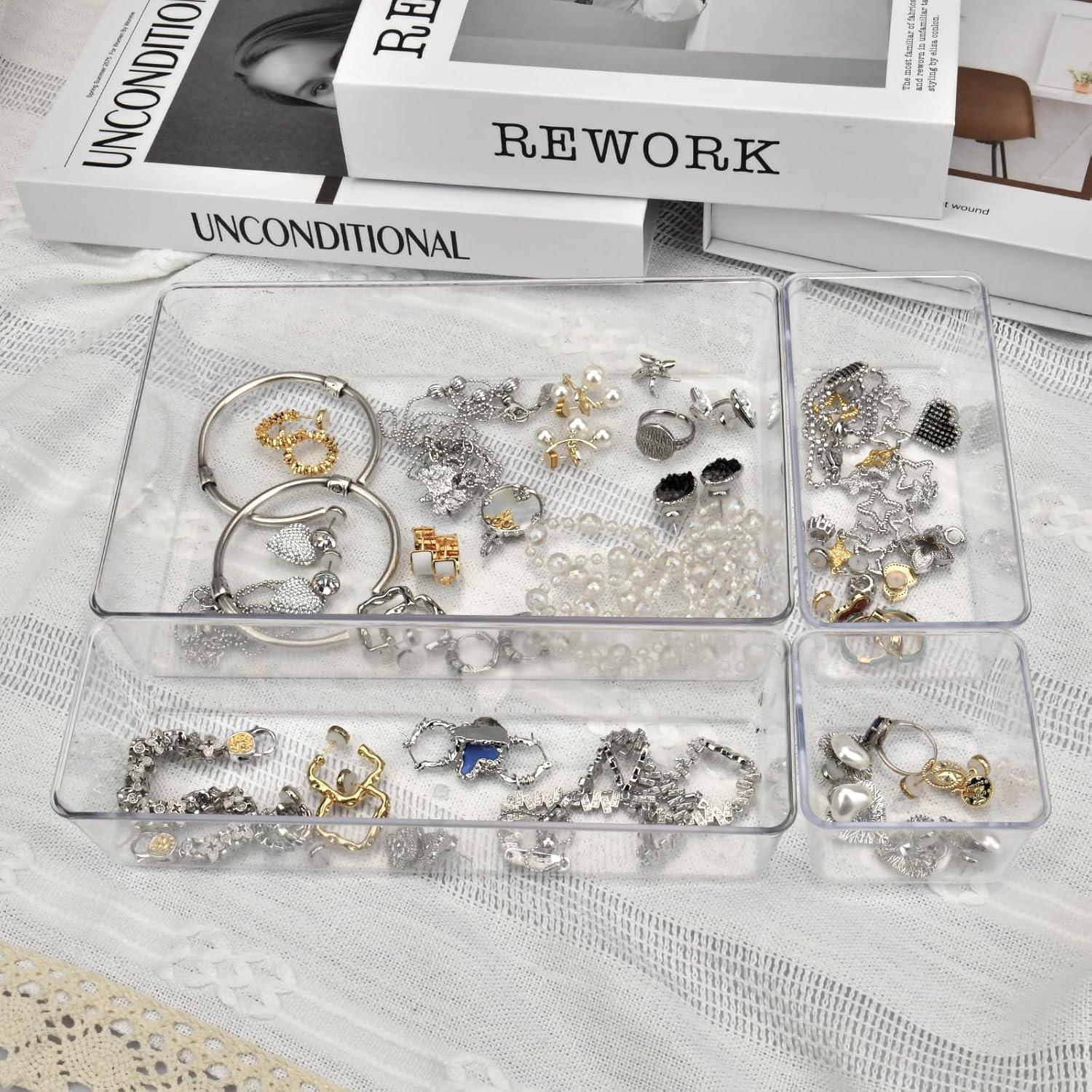 Juego de Organizadores de Cajones Manalete 15 Piezas Transparente