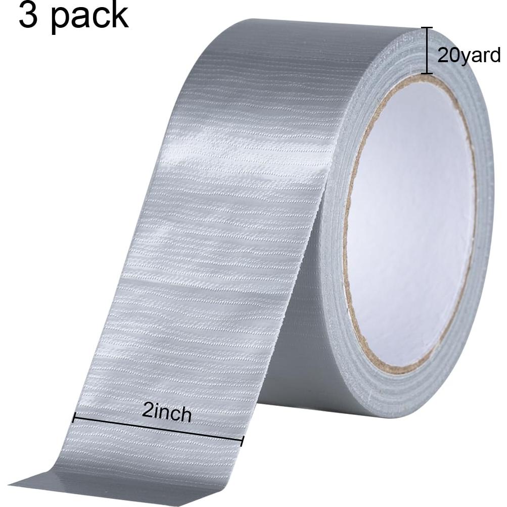 Paquete de 3 Cinta Ducto Resistente al Agua 5cm x 18m
