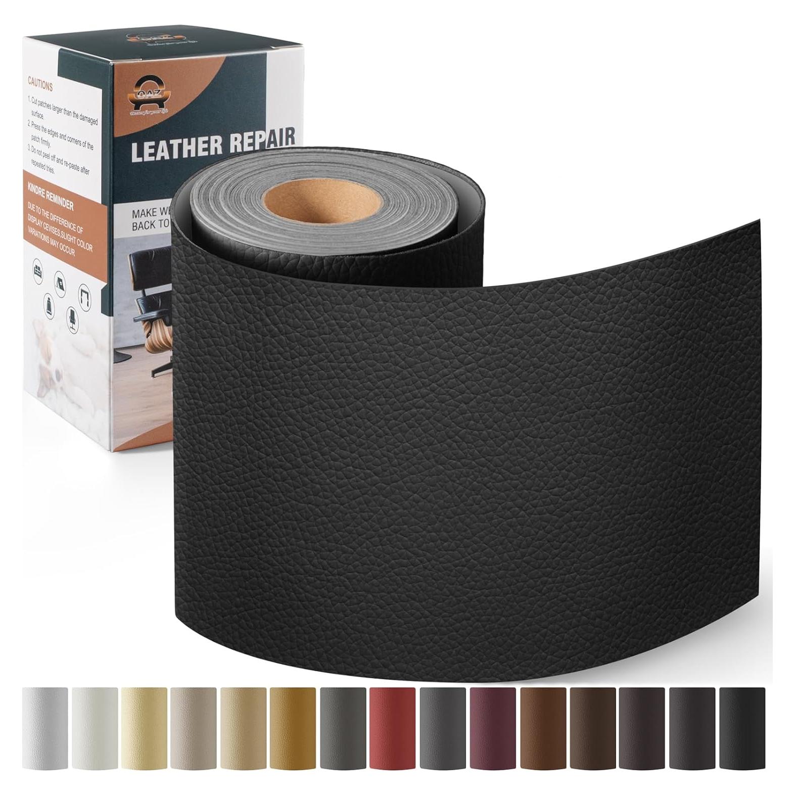 Kit de Reparación de Cuero OAZ 10,16 cm x 160 cm Negro