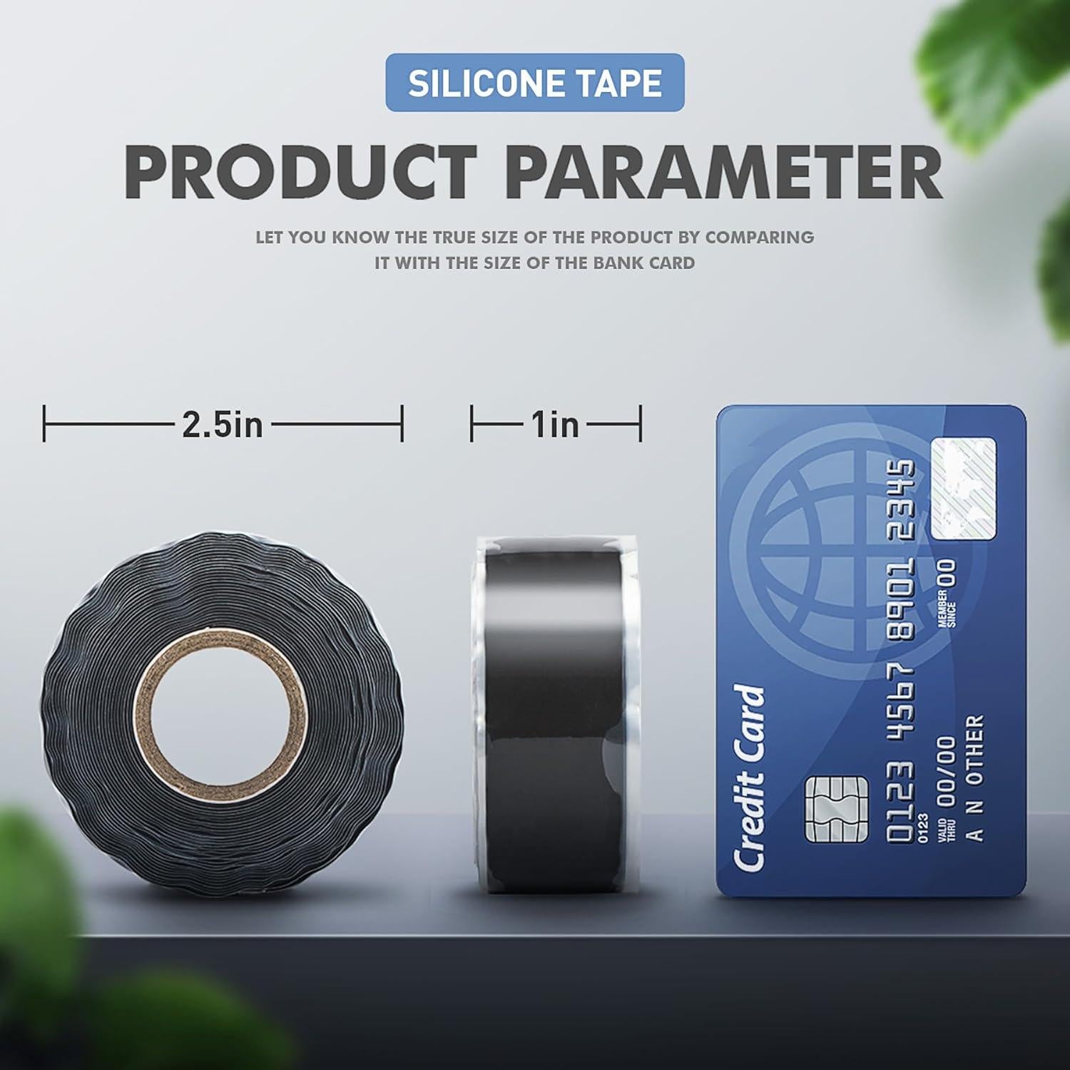 Cinta de Silicona Autoadhesiva CLAVICHORD 2.5cm x 4.57m Negra