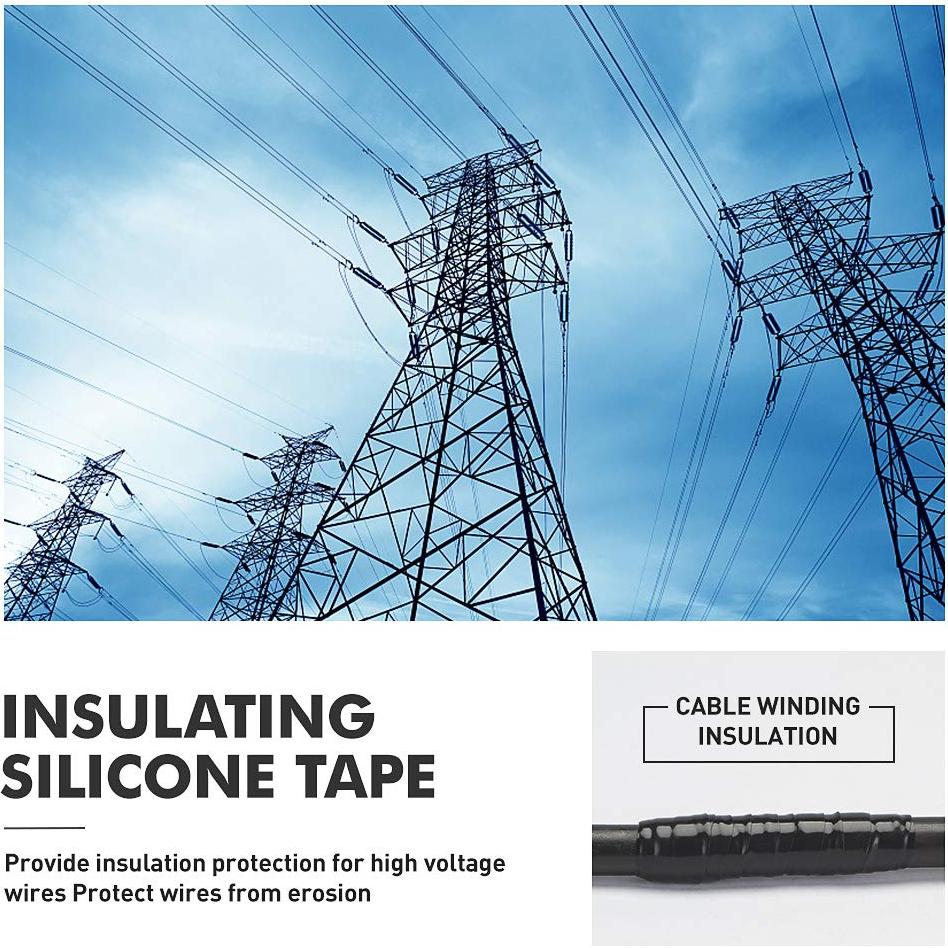 Cinta de Silicona Autoadhesiva CLAVICHORD 2.5cm x 4.57m Negra