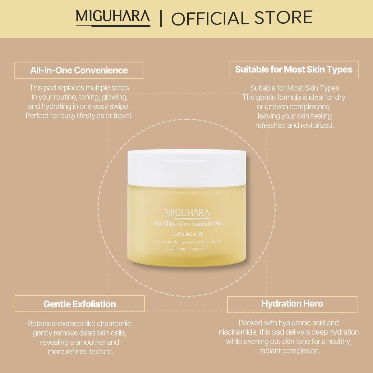 Pad Tónico Vital Shine Glow OUTIN 150ml Niacinamida