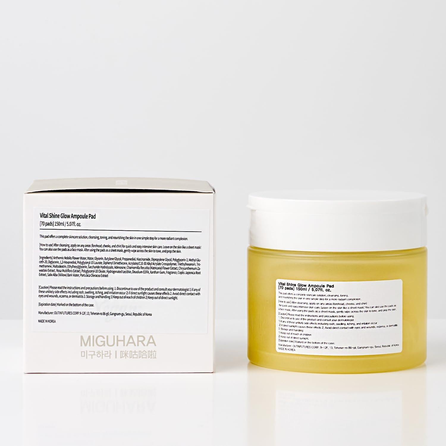 Pad Tónico Vital Shine Glow OUTIN 150ml Niacinamida