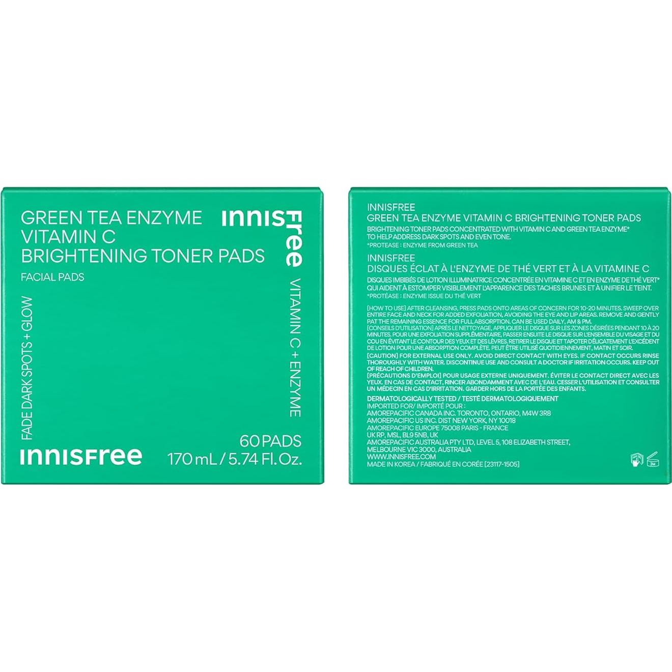 Discos Tónicos Iluminadores Innisfree Vitamina C 295g