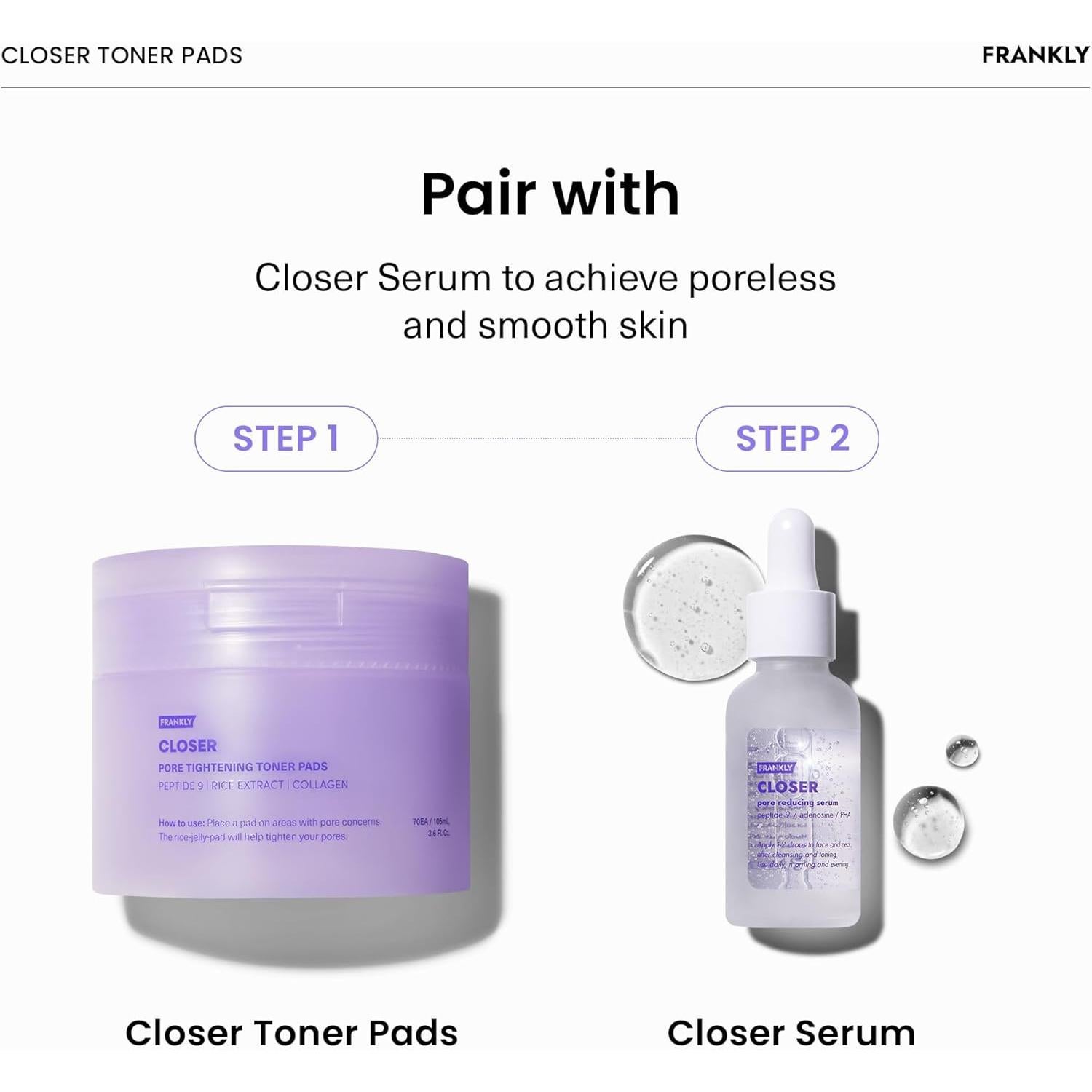 Almohadillas Tonificantes Frankly con Extracto de Arroz 9 Péptidos