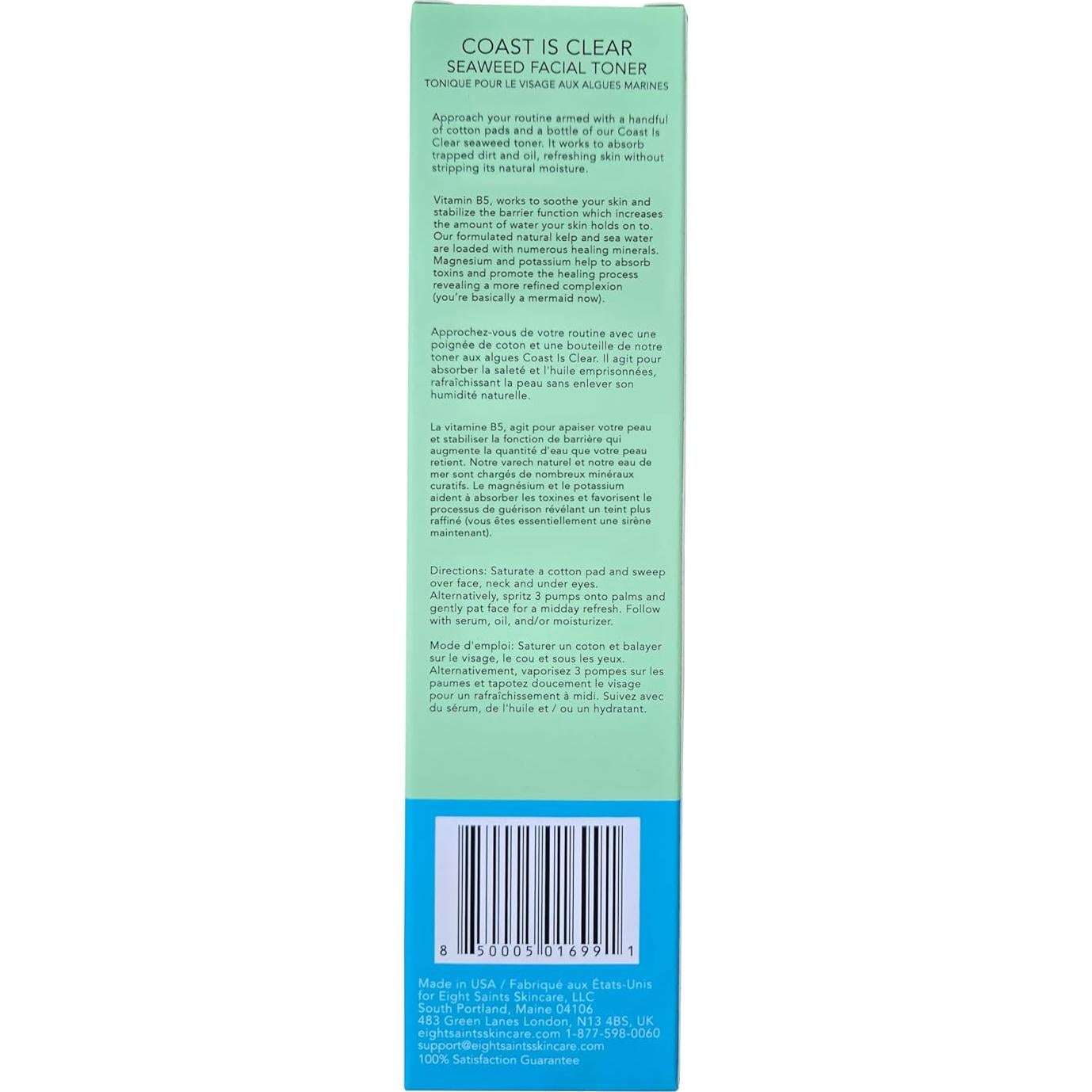 Tónico Facial Anti Envejecimiento Eight Saints 170g Orgánico