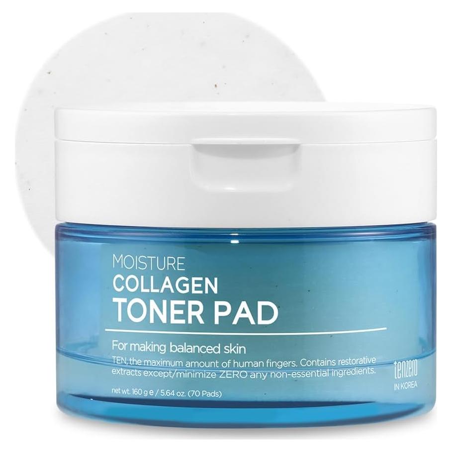 TENZERO Almohadillas Tonificantes de Colágeno 70ea 100% Algodón