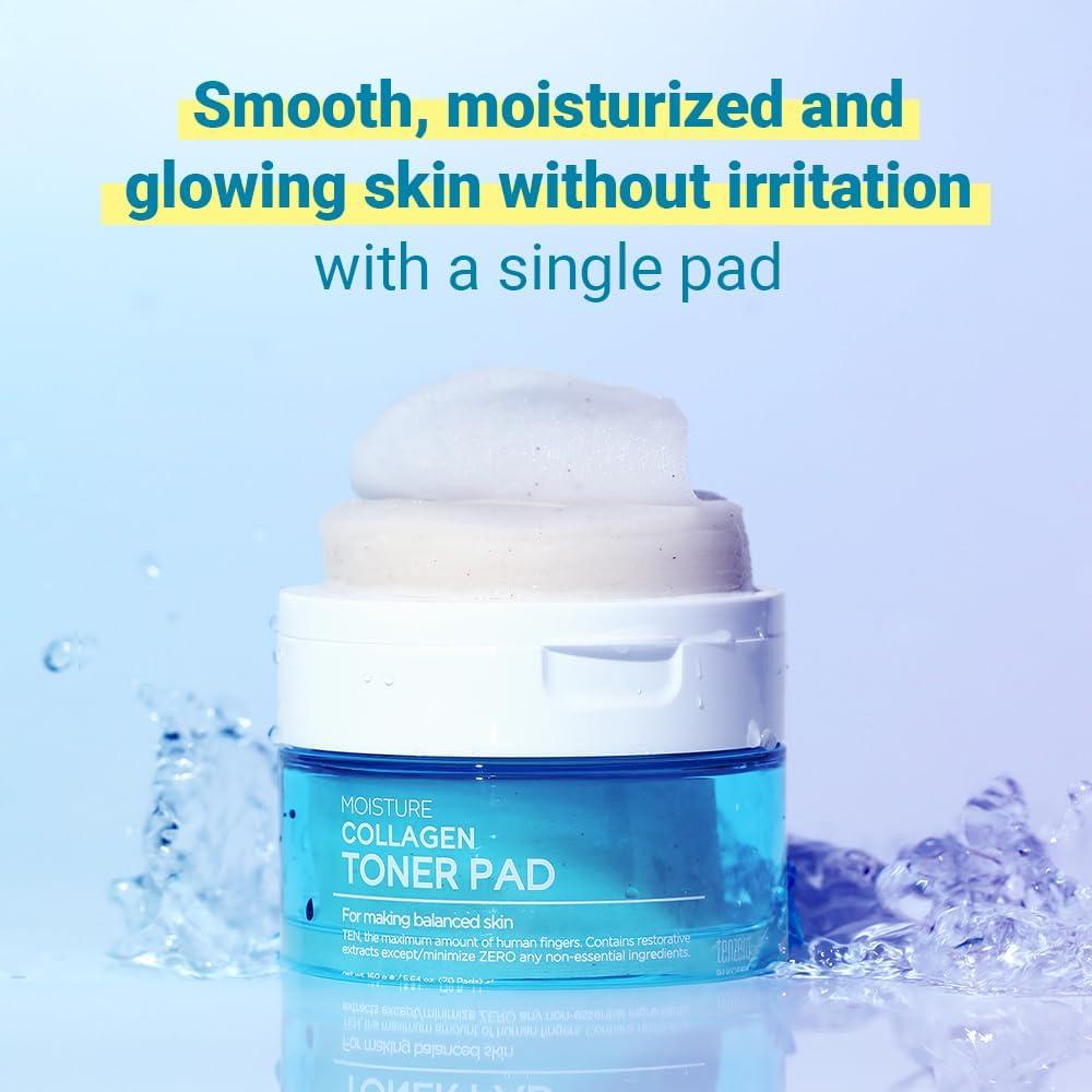 TENZERO Almohadillas Tonificantes de Colágeno 70ea 100% Algodón