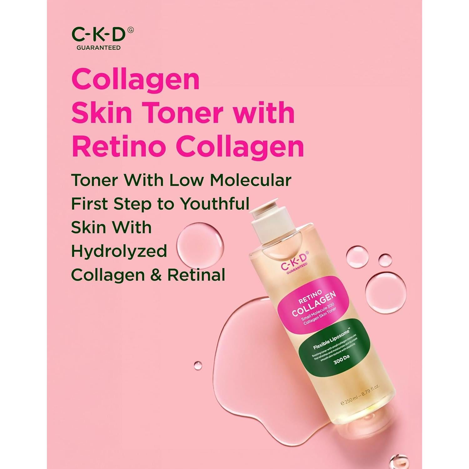 Tónico Facial CKD Colágeno 259 ml Hidratante Piel Sensible