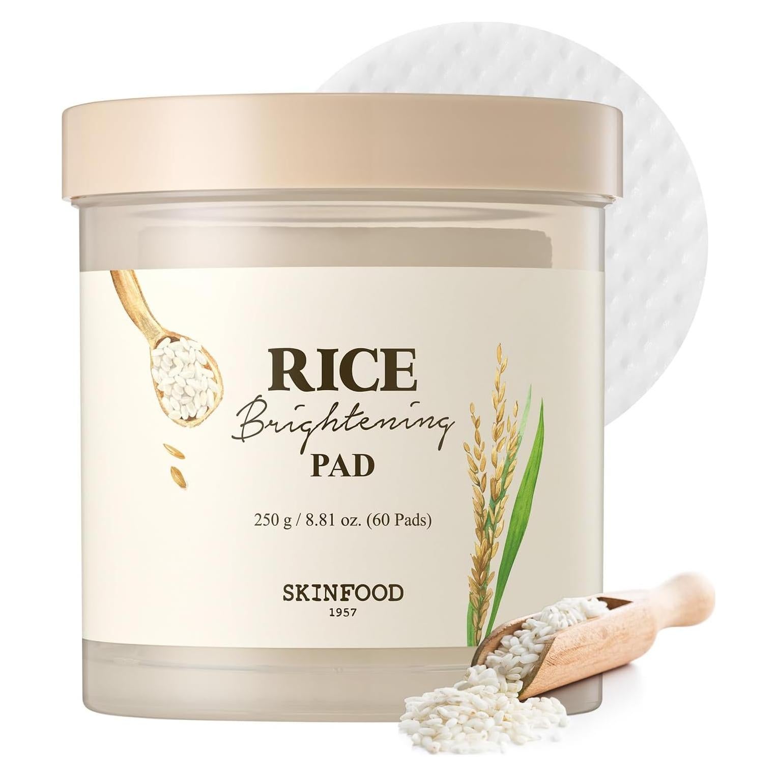 Almohadillas Tonificantes de Arroz Skinfood 60 Unidades