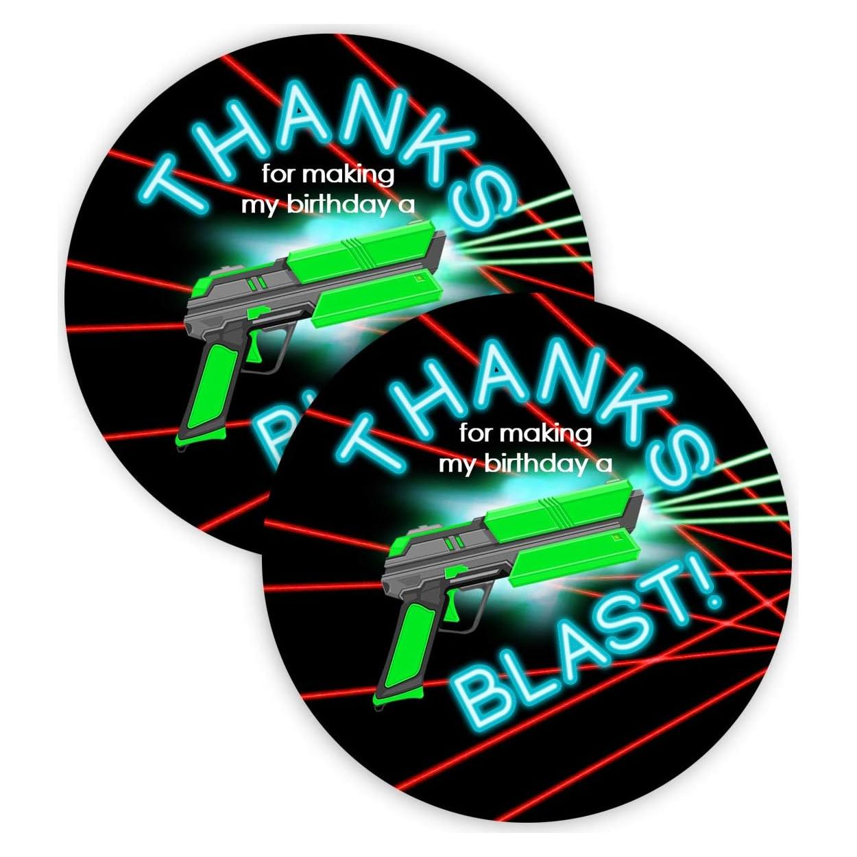 Pegatinas de Fiesta Laser Tag POP parties - 40 Etiquetas