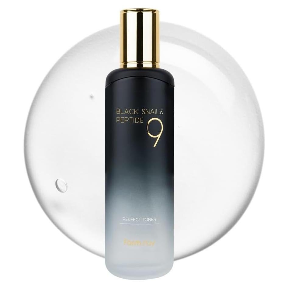 Tónico Farmstay Black Snail 9 Pétidos 120ml Antienvejecimiento
