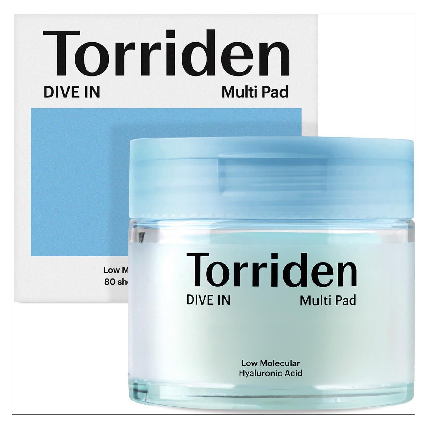 Torriden DIVE IN Almohadillas Faciales 80 Pads Ácido Hialurónico