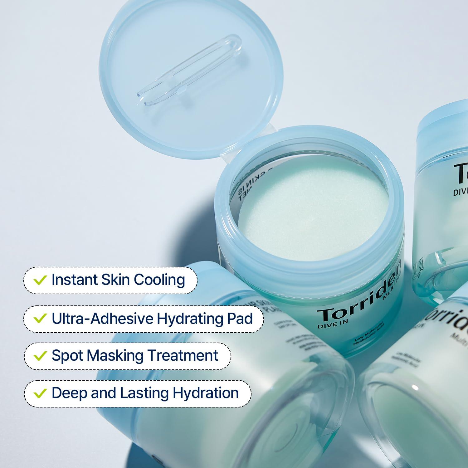 Torriden DIVE IN Almohadillas Faciales 80 Pads Ácido Hialurónico