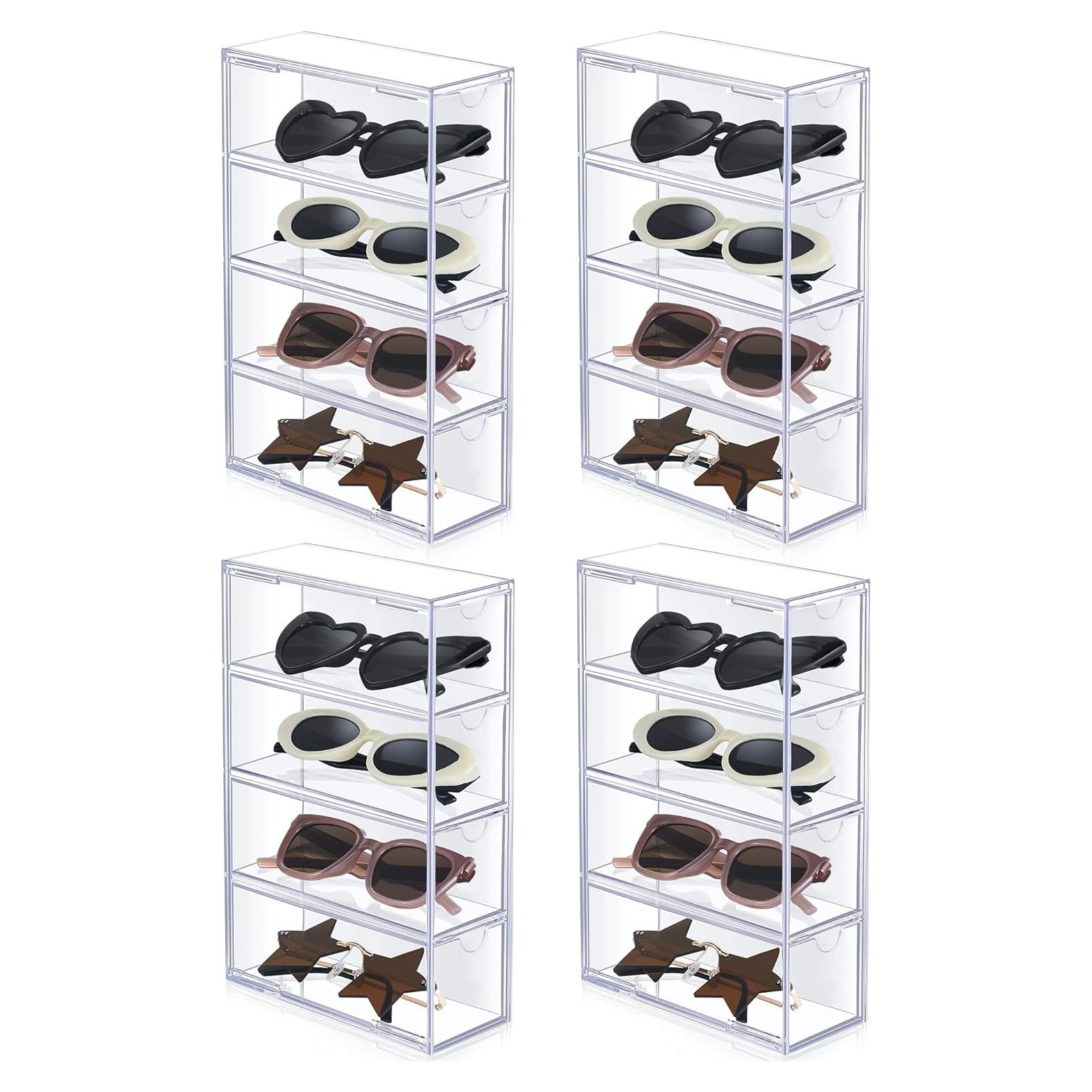 Organizador de Gafas Acrílico Sintuff 4 Cajones 27x17.5x7.3cm