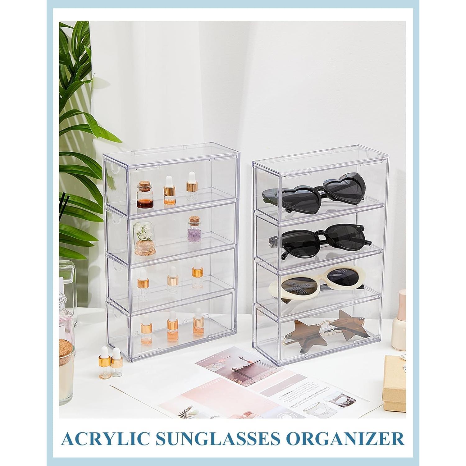 Organizador de Gafas Acrílico Sintuff 4 Cajones 27x17.5x7.3cm