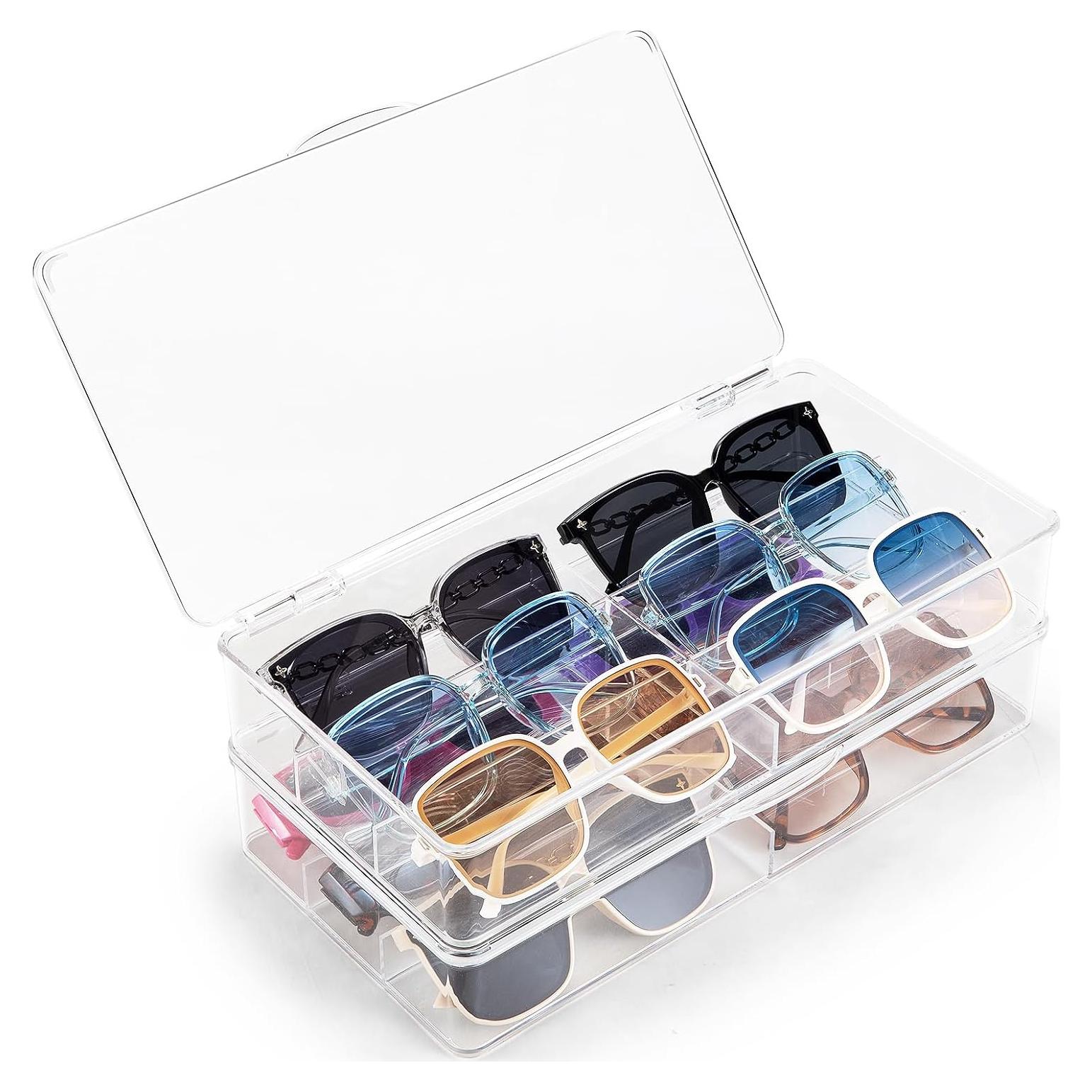 Organizador de Gafas de Sol BOPai Acrílico Apilable - 2 Piezas